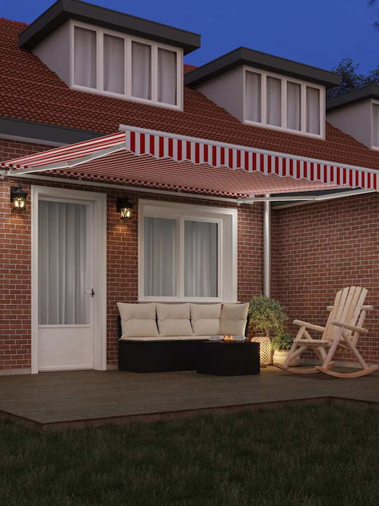 vidaXL Terrasse Zelt mit LEDs Rote 4x3.5m