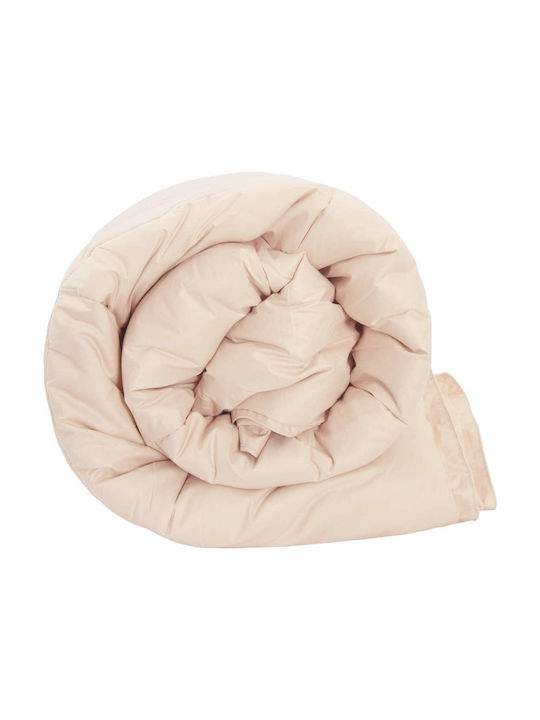 vidaXL Einzel Steppdecke 140x200cm Beige