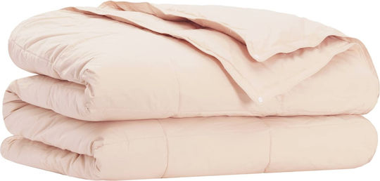 vidaXL Set Steppdecke Einzel 135x200cm Beige 150 GSM