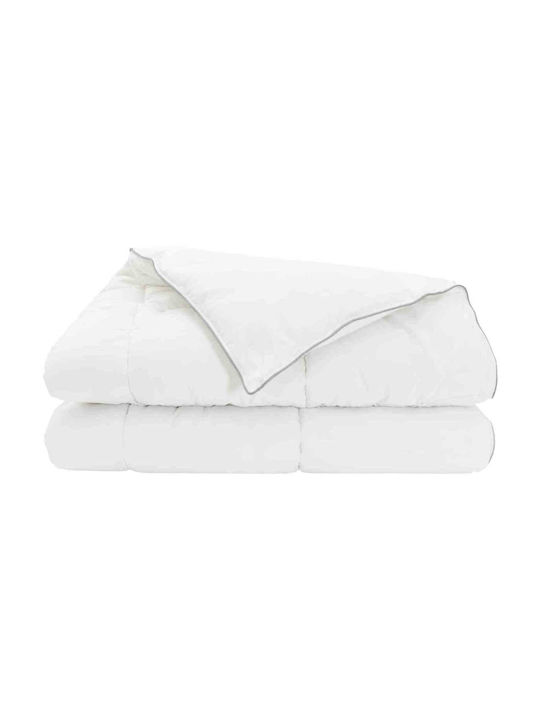vidaXL Single Quilt 140x200cm White 250 GSM