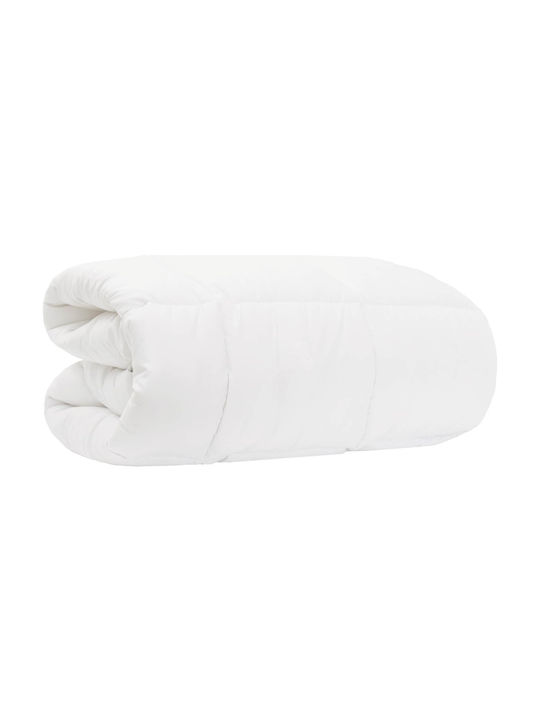 vidaXL Set Quilt Single 155x200cm White 350 GSM