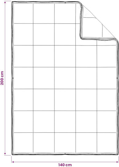 vidaXL Σετ Πάπλωμα Μονό 140x200εκ. Μπεζ 150 GSM