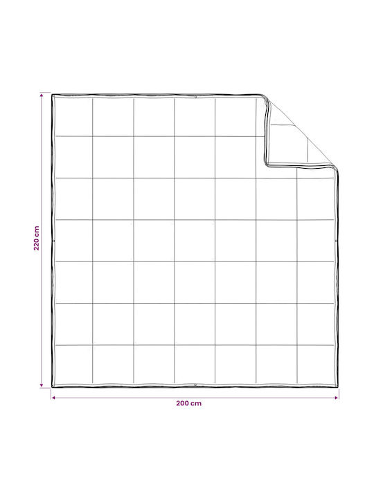 vidaXL Πάπλωμα Διπλό 200x220εκ. Μπεζ