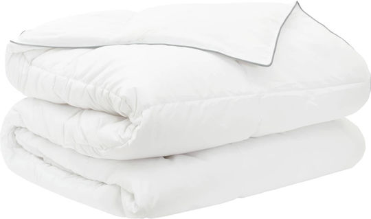 vidaXL Set Pilotă Single 140x220 cm Albă 250 GSM