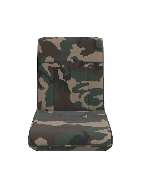 Taburet Camera De Zi Pliabil Cu Spătar Și Spațiu De Depozitare Verde Militar 50x73x60cm
