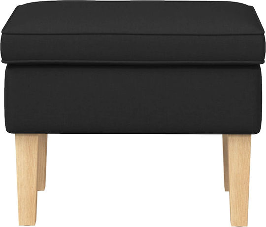 Stoff Fußhocker Schwarz 55x35x41cm