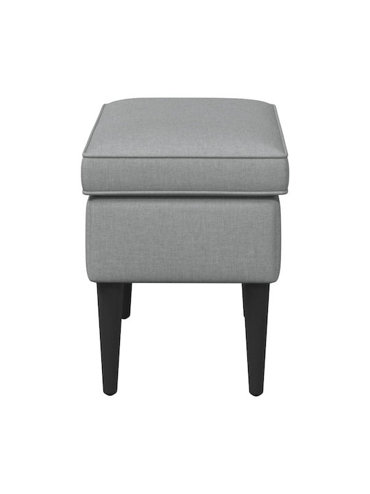 Stoff Fußhocker Hellgrau 55x35x41cm