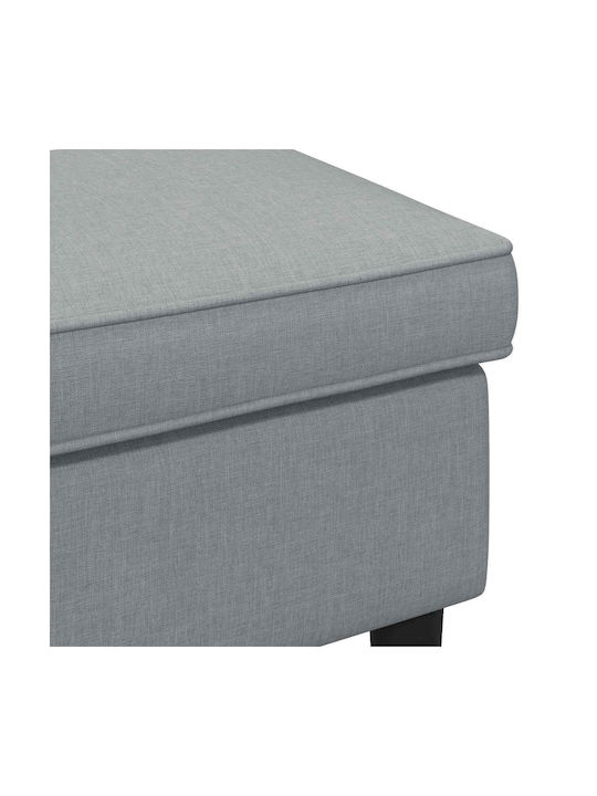 Stoff Fußhocker Hellgrau 55x35x41cm