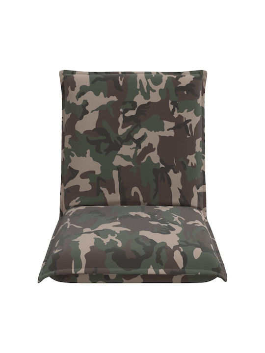 Taburet Camera De Zi Pliabil Cu Spătar Și Spațiu De Depozitare Verde Militar 54x64x59cm