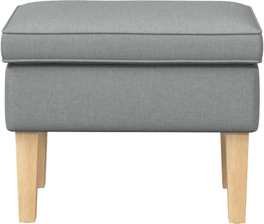 Stoff Fußhocker Hellgrau 55x35x41cm