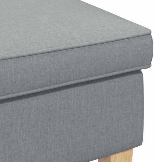 Stoff Fußhocker Hellgrau 55x35x41cm