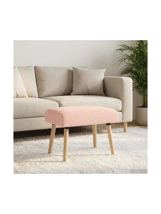 Stoff-Tabouret Mit Rosa Farbe 60x40x45cm