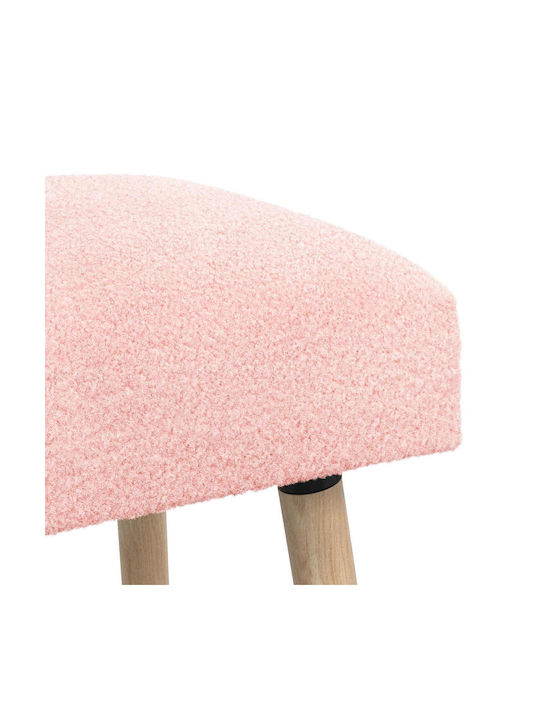 Stoff-Tabouret Mit Rosa Farbe 60x40x45cm