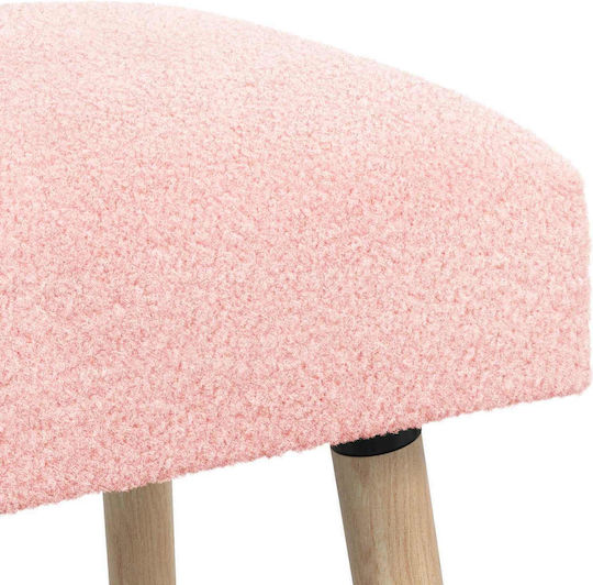 Stoff-Tabouret Mit Rosa Farbe 60x40x45cm
