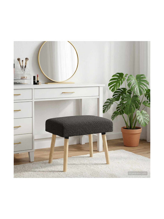 Stoff Bankhocker Schwarz 60x40x45cm