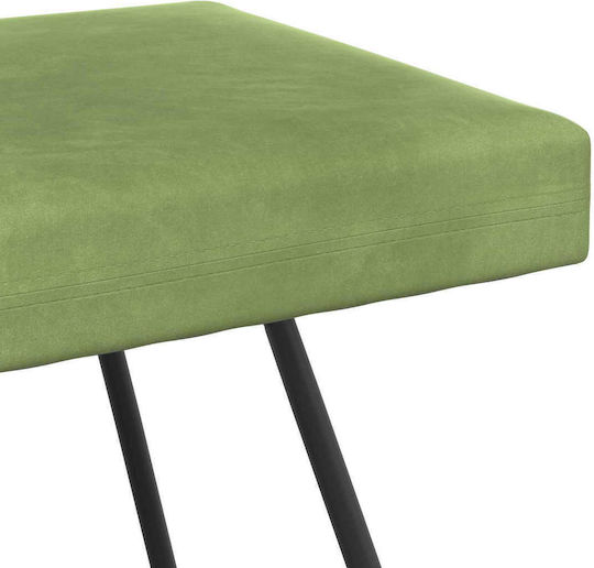 Taburet Tapițat Cu Catifea Verde Deschis 80x40x45cm