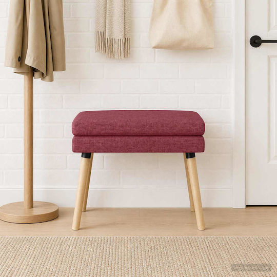 Stoff-Tabouret Mit Stoff Rot 60x40x46cm