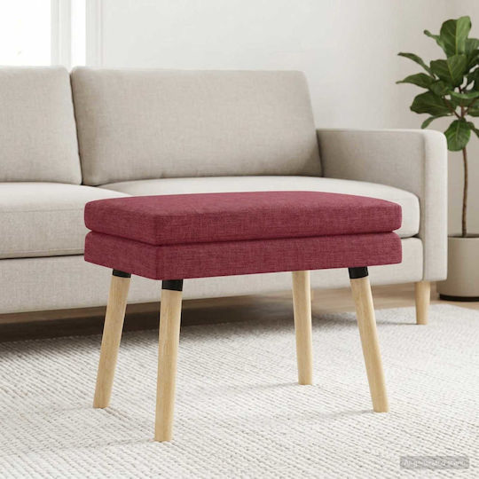 Stoff-Tabouret Mit Stoff Rot 60x40x46cm