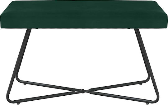 Taburet Tapițat Cu Catifea Verde Închis 80x40x45cm