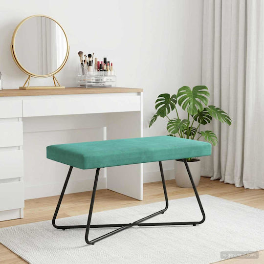 Samt-Tabouret Türkis 80x40x45cm
