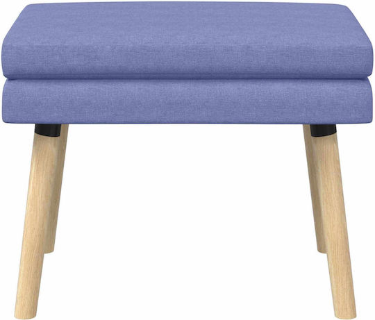 Taburet Tapițat cu Țesătură Denim Albastru 60x40x46 cm