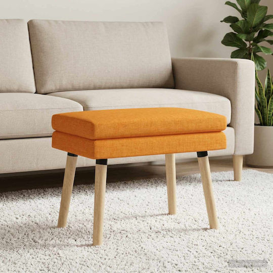 Stoff-Tabouret Mit Dunkel Gelber Bezug 60x40x46cm