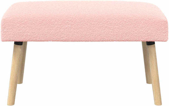 Stoff-Tabouret Mit Rosa Farbe 80x40x46cm
