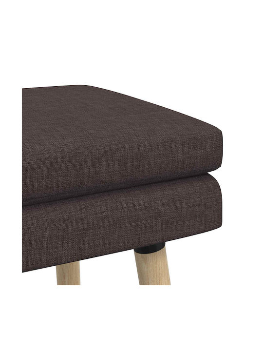 Stoff-Tabouret Dunkelbraun 60x40x46cm