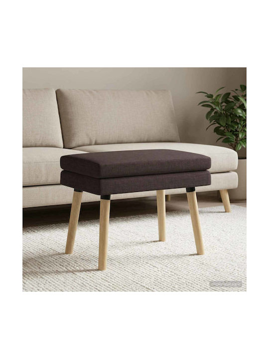 Stoff-Tabouret Dunkelbraun 60x40x46cm