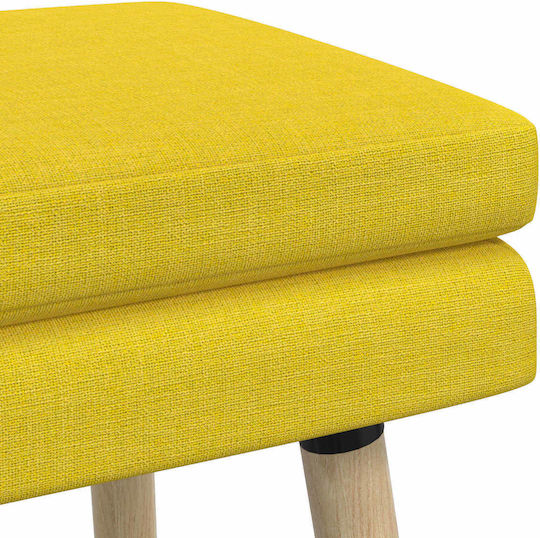 Stoff-Tabouret Mit Weichem Gelber Stoffbezug 110x40x47cm