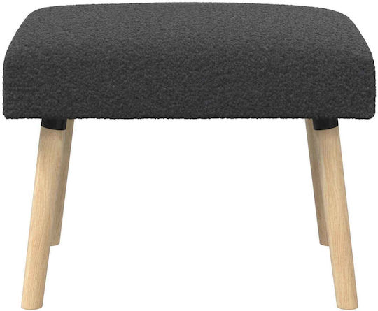 Fabric Upholstered Bench Stool Dark Grey 60x40x45cm