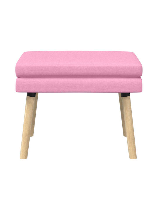 Stoff-Tabouret Mit Rosa Bezug 60x40x46cm