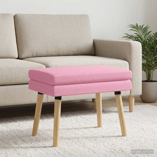 Stoff-Tabouret Mit Rosa Bezug 60x40x46cm