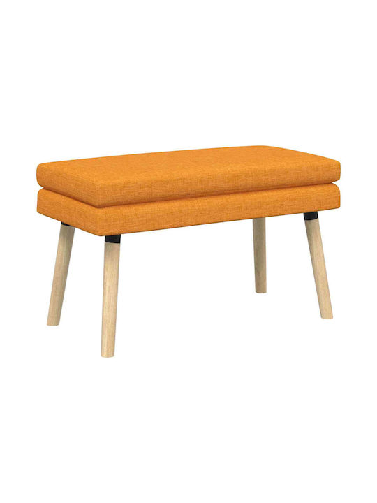 Fabric Upholstered Bench Stool Dark Yellow 80x40x47cm