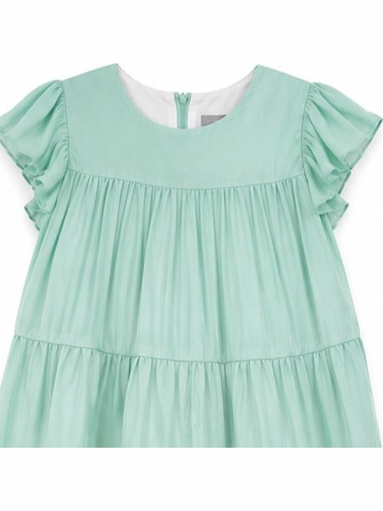 Mädchenkleid Kurzärmelig Grün