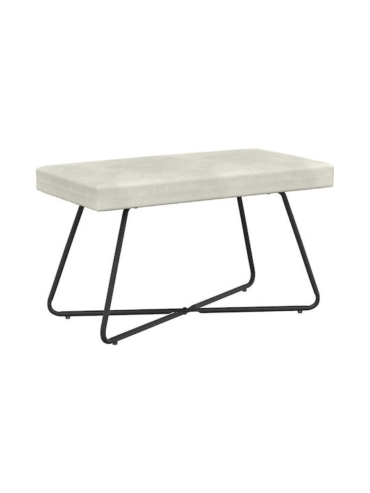 Samt Tapstool Beigefarben 80x40x45cm