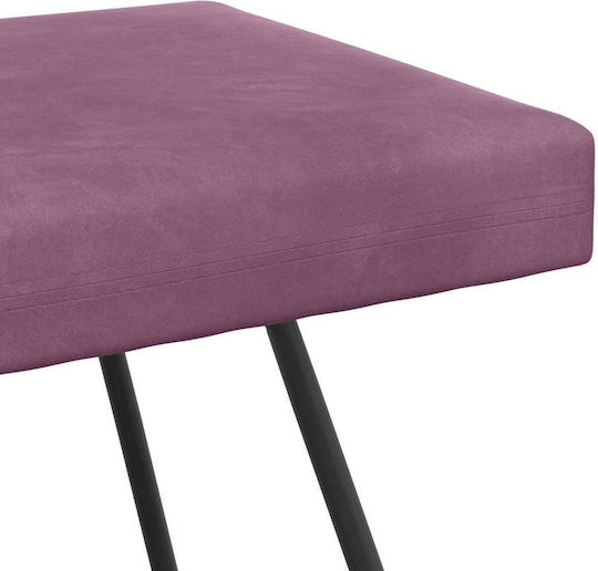Samt Tabouret Lila 80x40x45cm