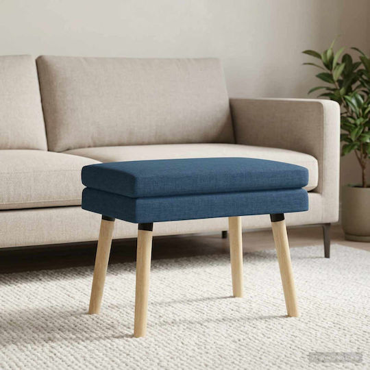 Fabric Upholstered Bench Stool Blue 60x40x46cm