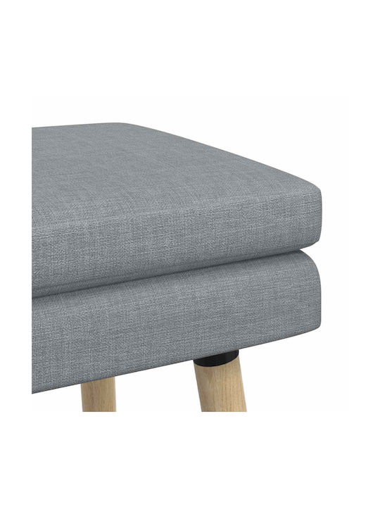 Stoff-Tabouret Mit Offenem Grau 60x40x46cm