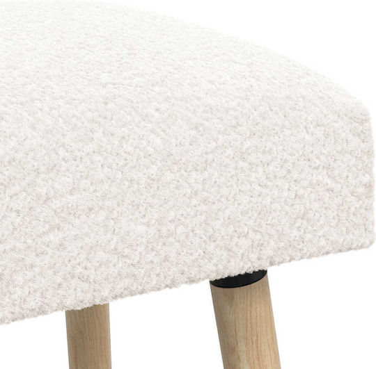 Stoff-Tabouret Beigefarben 60x40x45cm