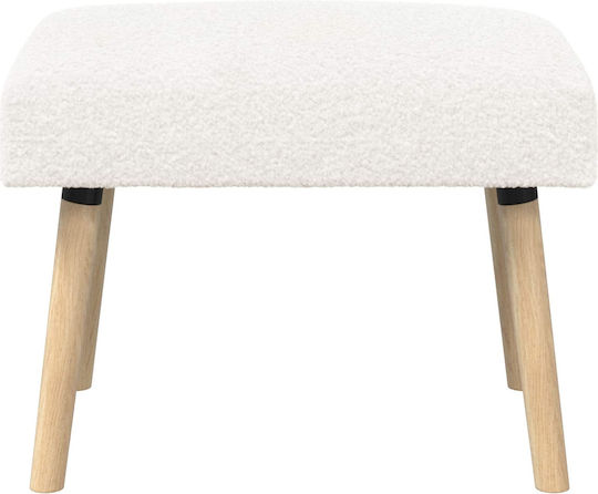 Stoff-Tabouret Beigefarben 60x40x45cm