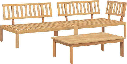 Garten- und Outdoor-Möbelset Wohnzimmer 3 Stück Massives Akazienholz Garten- und Outdoor-Möbelset Wohnzimmer 3 Stück Massives Akazienholz