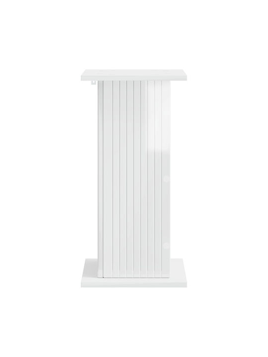 Vidaxl Glossy White Plant Base 30.5 X 30 X 60.5 Cm