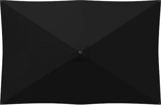 Round Aluminum Garden Parasol Black Φ3xΥ2.23m