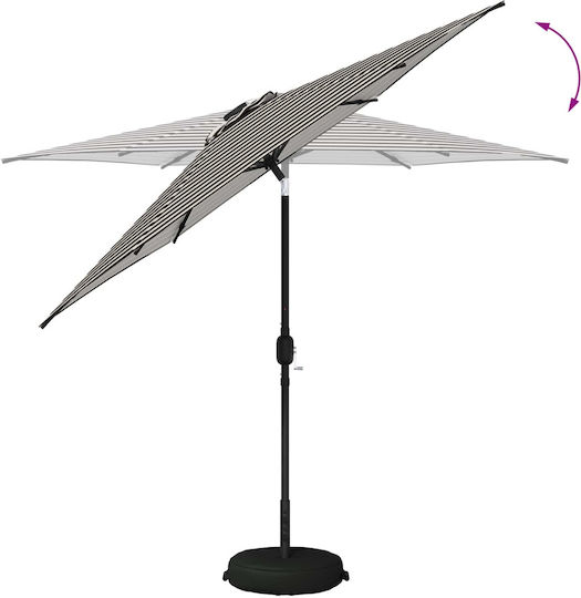 Umbrelă De Aluminiu Neagră 2.7x2.7xÎnălțime2.35m