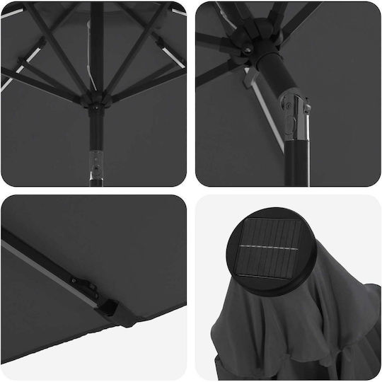 Aluminum Grey Garden & Terrace Parasol 2.7x2.7xHeight 2.35m