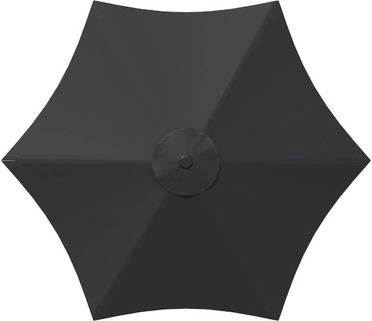 Circular Aluminum Garden & Terrace Parasol Grey Diameter 2.3xHeight 2.23m