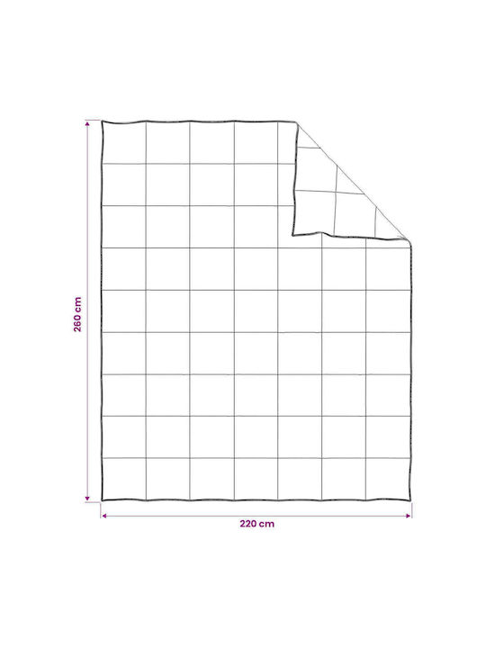 vidaXL Husă Pentru Pilotă Supraînălțată 220x260 Bej