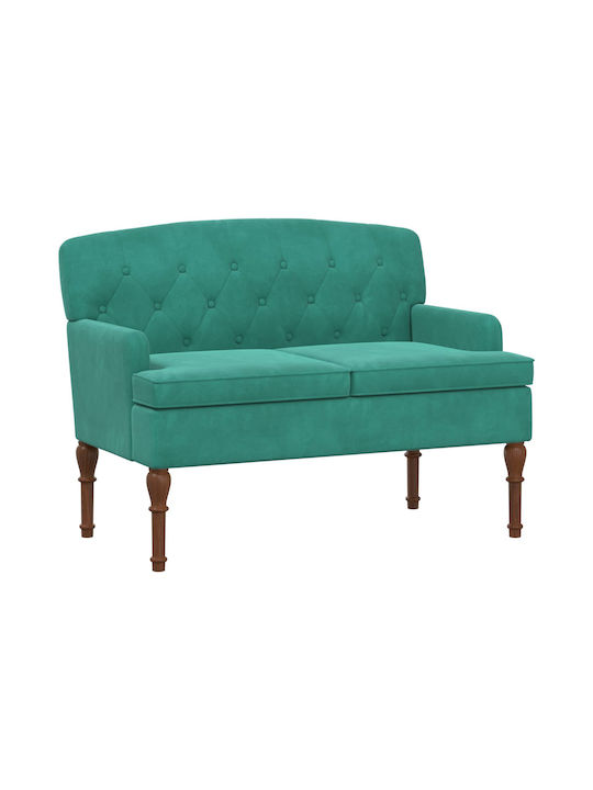 vidaXL Doppelsitzer Samt Türkis 111x65x79cm