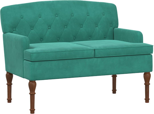 vidaXL Doppelsitzer Samt Türkis 111x65x79cm